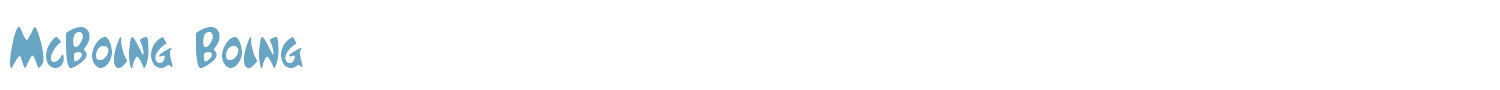 sample McBoing Boing font