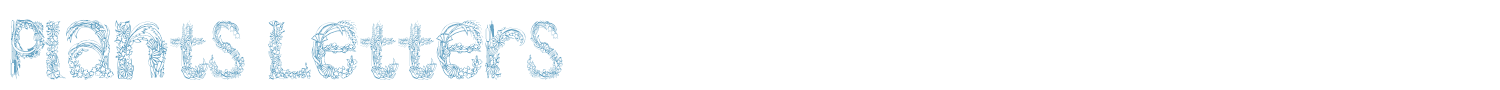 sample PlantsLetters font