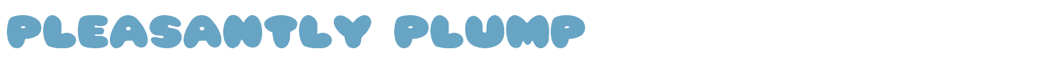 sample Pleasantly Plump font