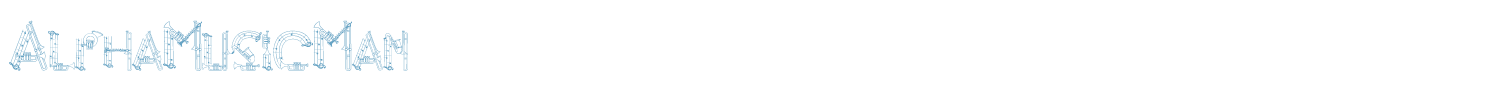 sample AlphaMusicMan font