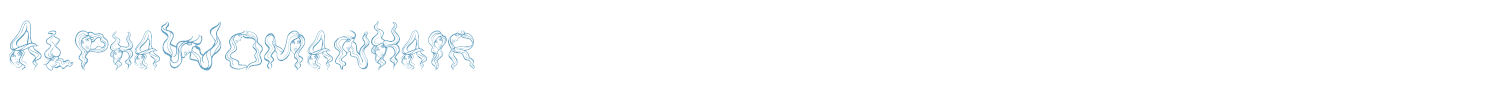 sample AlphaWomanHair font