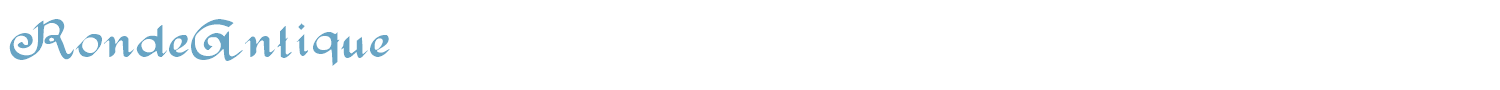sample RondeAntique font