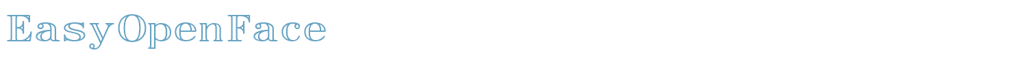 sample EasyOpenFace font