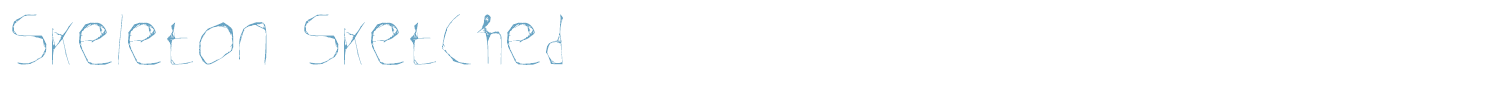 sample Skeleton Sketched font
