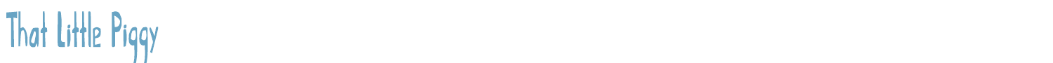 sample That Little Piggy font