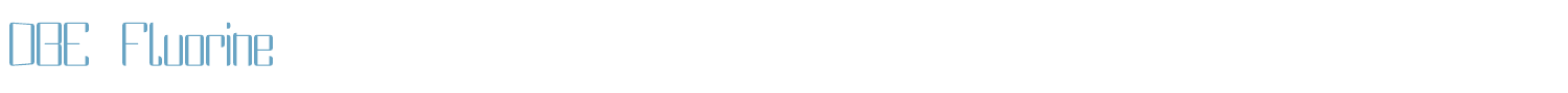 sample DBE Fluorine font