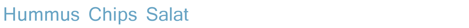 sample Hummus Chips Salat font