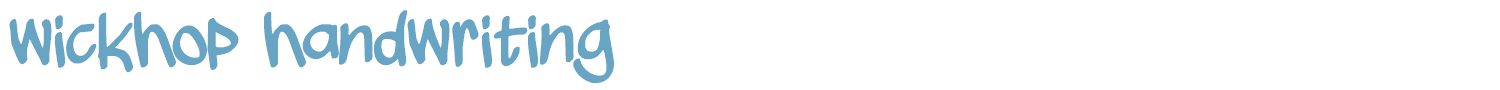 sample wickhop handwriting font
