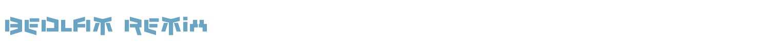 sample Bedlam Remix font