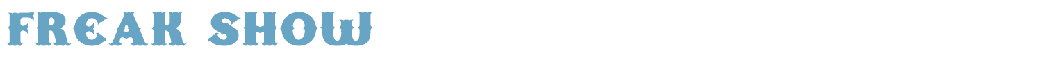 sample Freak Show font