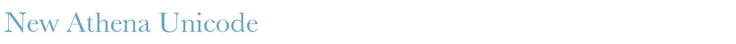 sample New Athena Unicode font