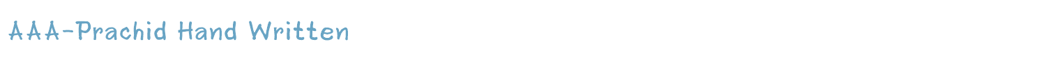 sample AAA-Prachid Hand Written font