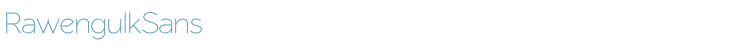 sample RawengulkSans font