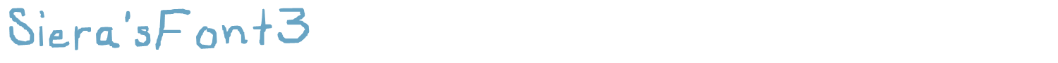 sample Siera'sFont3 font