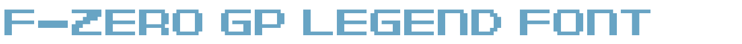sample F-Zero GP Legend Font font