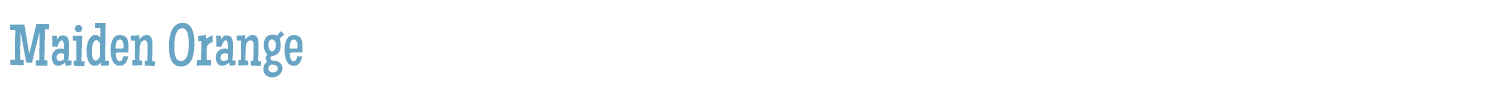 sample Maiden Orange font