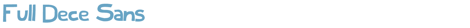 sample Full Dece Sans font