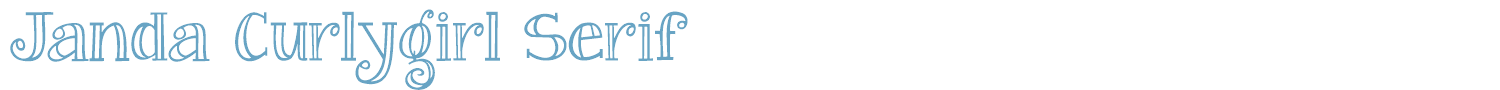 sample Janda Curlygirl Serif font