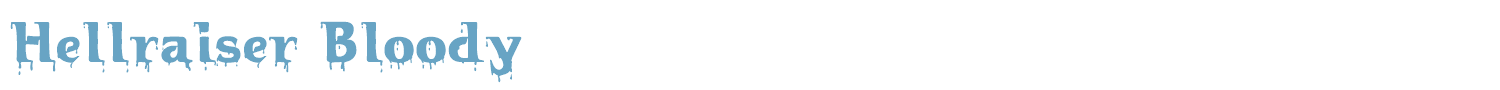 sample Hellraiser Bloody font