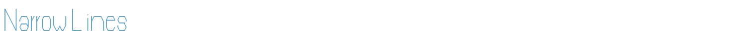 sample Narrow Lines font