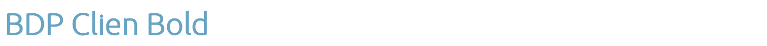 sample BDP Clien font