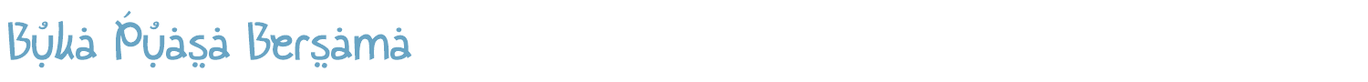 sample Buka Puasa Bersama font
