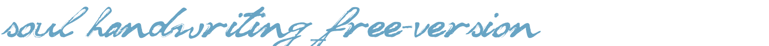 sample soul handwriting_free-version font