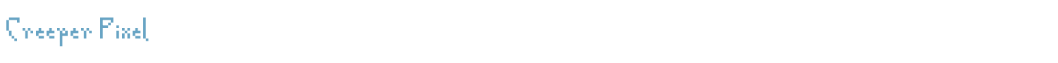 sample Creeper Pixel font