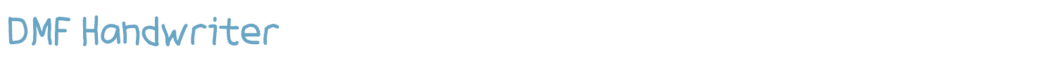 sample DMF Handwriter font