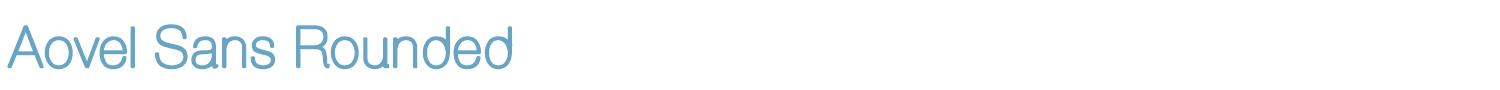 sample Aovel Sans Rounded font