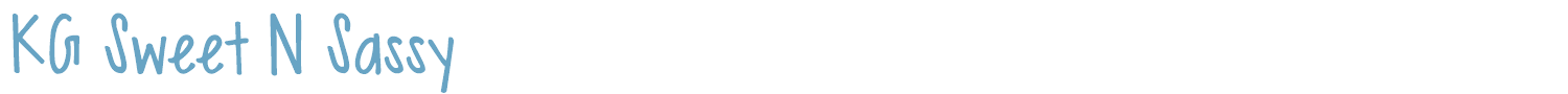 sample KG Sweet N Sassy font