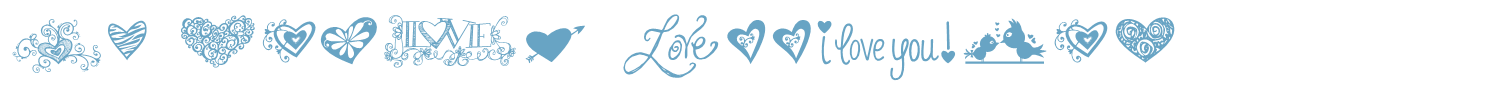 sample KG Heart Doodles font