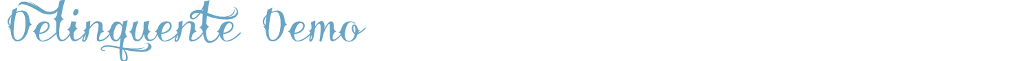 sample Delinquente Demo font
