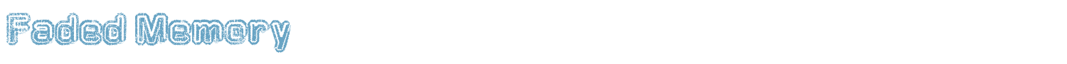 sample Faded Memory font