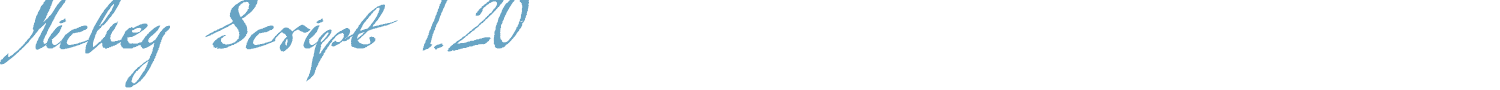 sample Mickey Script font