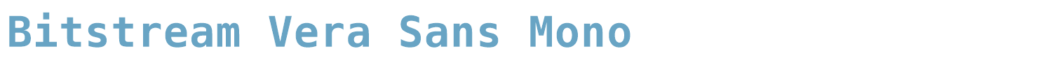 sample Bitstream Vera Sans Mono font