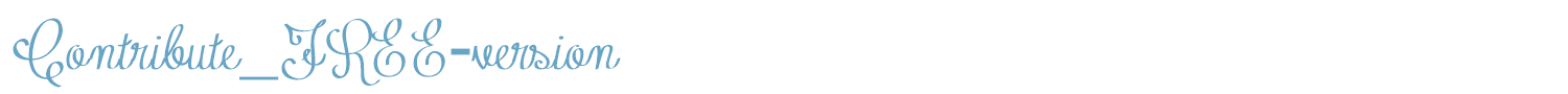 sample Contribute_FREE-version font
