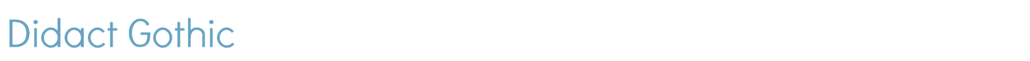 sample Didact Gothic font