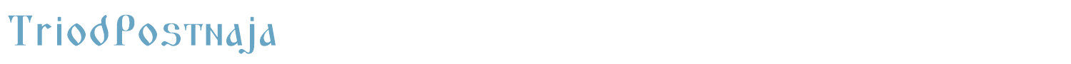 sample TriodPostnaja font