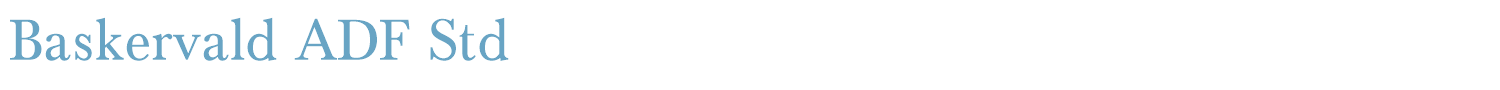 sample Baskervald ADF Std font
