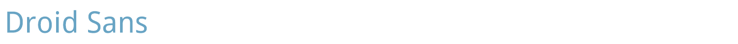 sample Droid Sans font