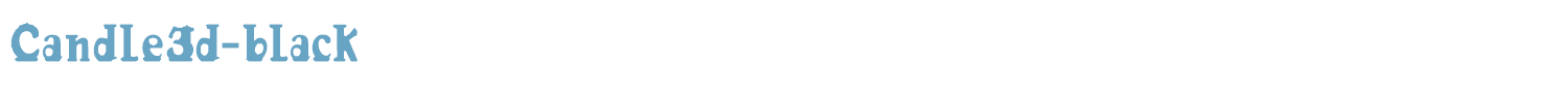 sample Candle3d-black font