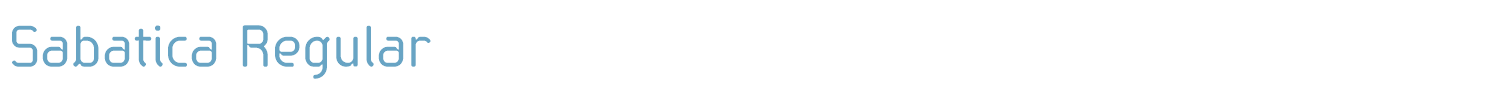 sample Sabatica Regular font