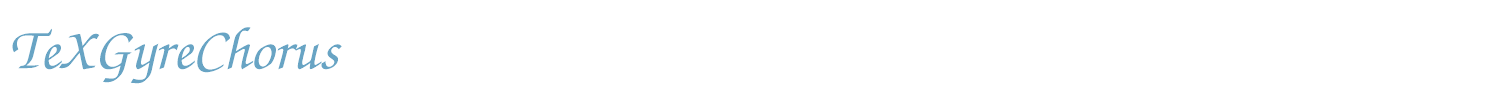 sample TeXGyreChorus font