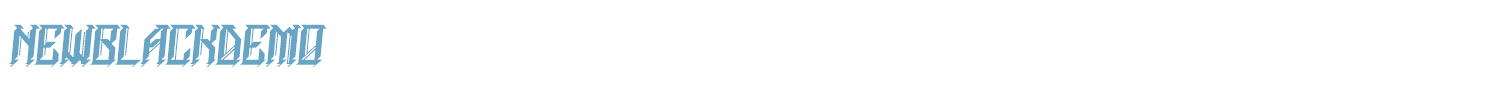sample NEWBLACKDEMO font