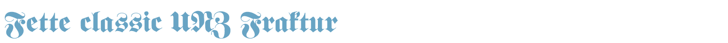 sample Fette UNZ Fraktur font