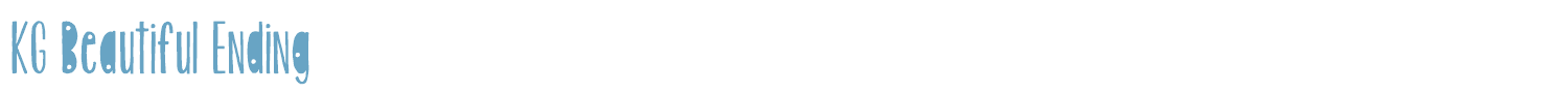 sample KG Beautiful Ending font