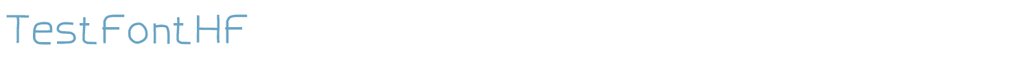 sample TestFontHF font