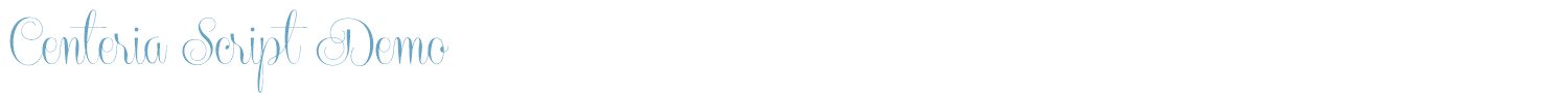 sample Centeria Script Demo font