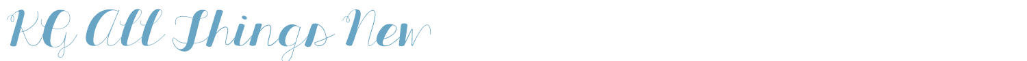 sample KG All Things New font